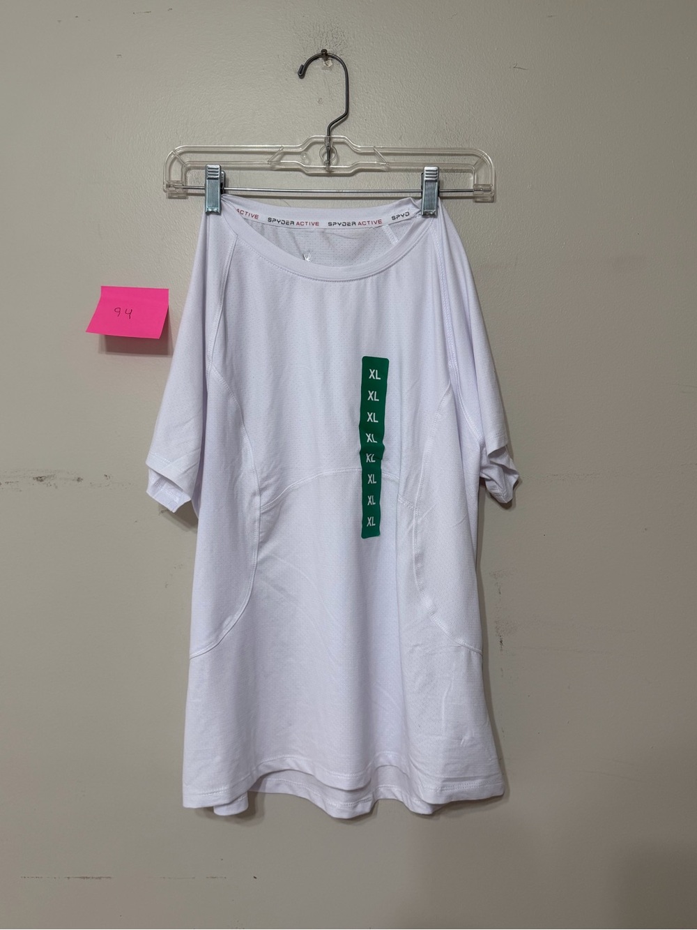 Spyder Active Women’s XL White Performance Athletic Shirt Short Sleeve NWT